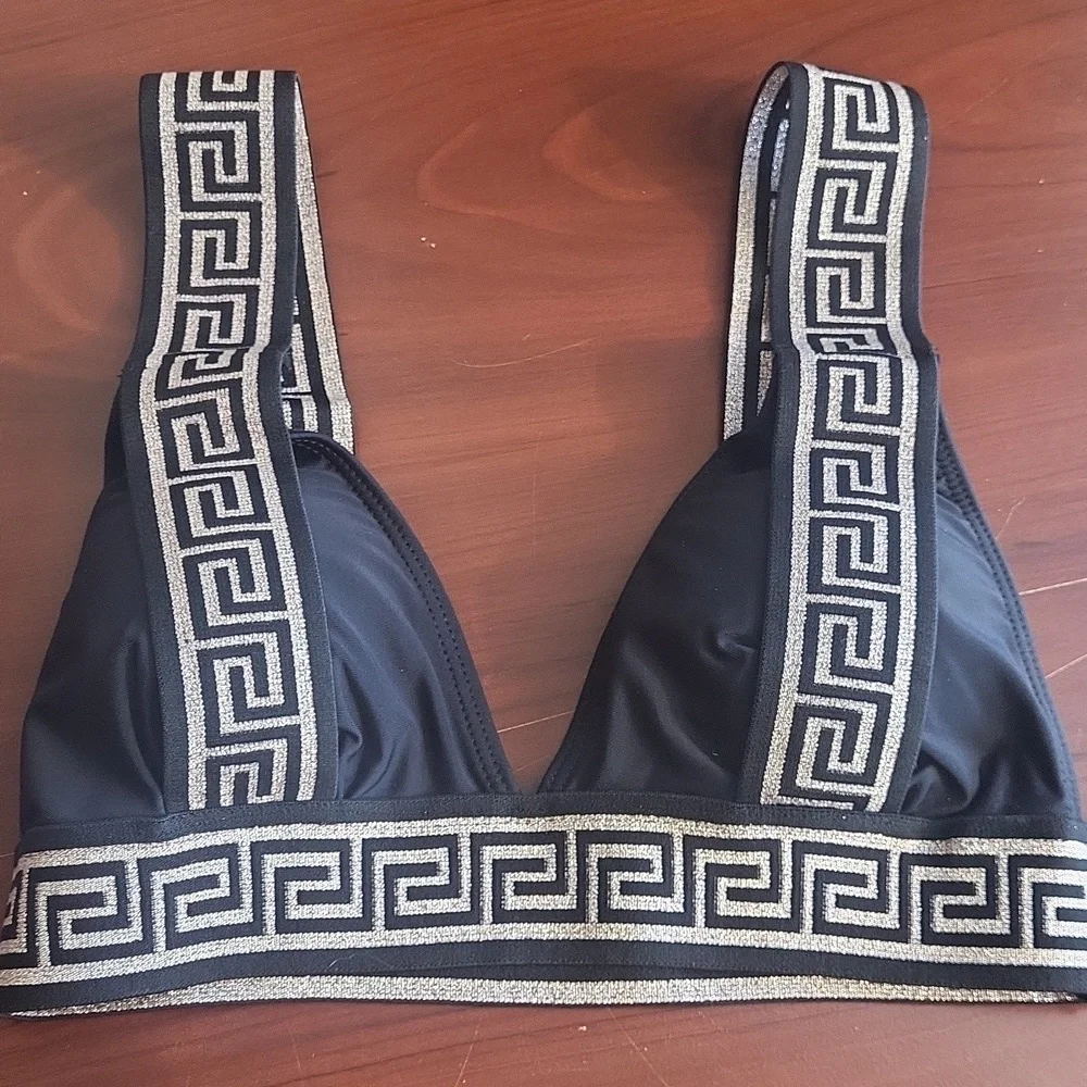 Women's 2 Piece Bathing Suit Geo Print V Neck High Waisted Bikini Sets
